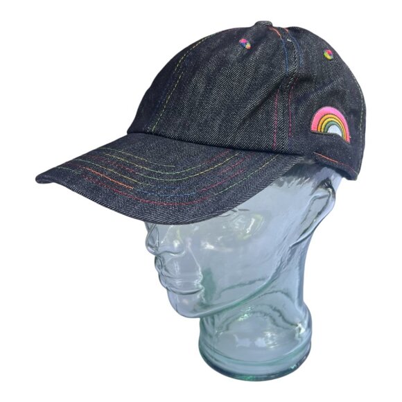 NWOT Target Black Denim PRIDE Rainbow Hat - Picture 2 of 5